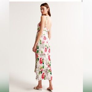 A&F Giselle Pleated Tiered Maxi Dress
